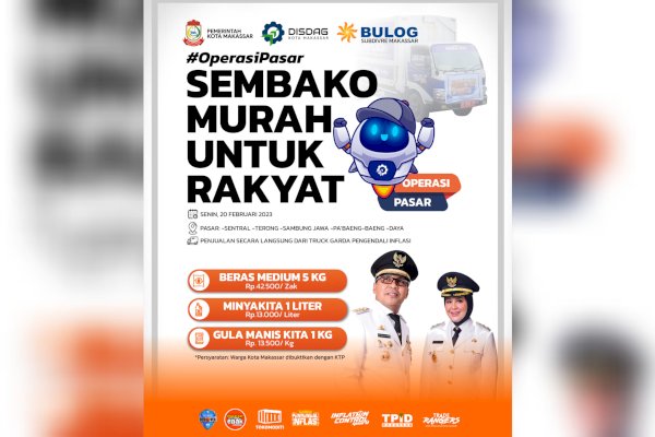 Disdag Makassar Perkuat Kegiatan Operasi Pasar Tekan Laju Inflasi