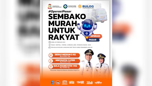 Disdag Makassar Perkuat Kegiatan Operasi Pasar Tekan Laju Inflasi