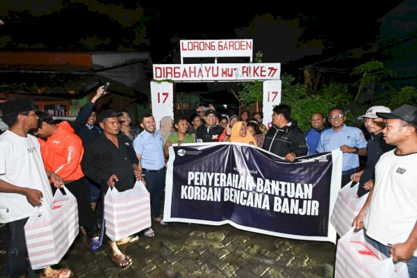 Gerak Cepat PDAM Kota Makassar, Serahkan Bantuan untuk Korban Banjir