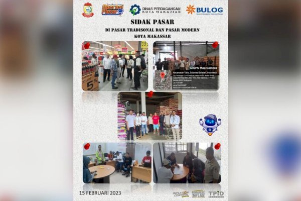 Pantau Harga Bahan Pokok, Disdag Makassar Sasar 10 Pasar Tardisional dan 5 Toko Modern