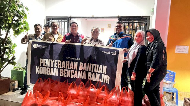 Solidaritas Kemanusiaan, PDAM Makassar Kembali Bantu Pengungsi Banjir Sesuai Arahan Wali Kota