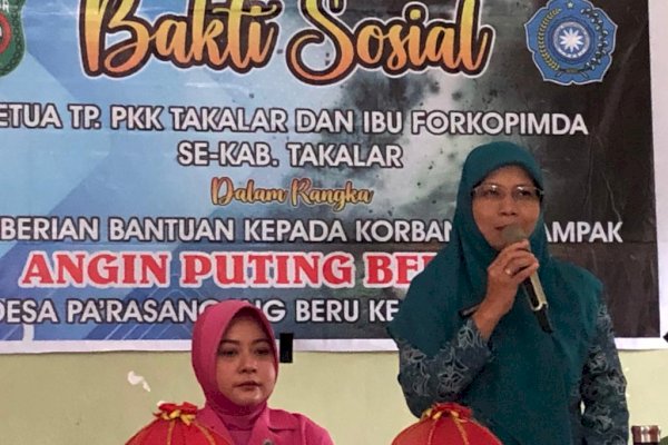 Pj Ketua TP PKK Bersama Ibu Forkopimda Takalar Gelar Bakti Sosial