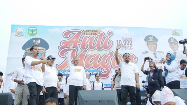 Pecahkan Rekor, 60 Ribu Warga Luwu Meriahkan Jalan Santai Anti Mager