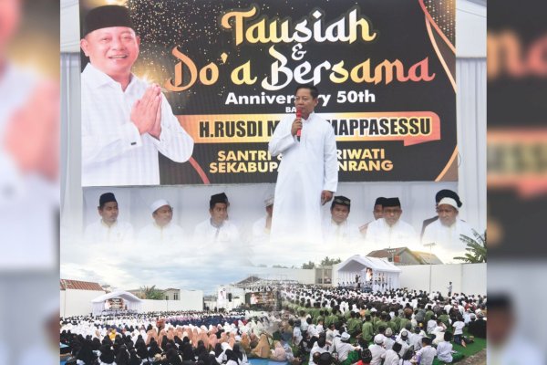Ribuan Santri dan Santriwati Bersatu dalam Doa untuk Ulang Tahun Emas ke-50 Rusdi Masse