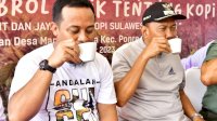 Gerakan Seruput Kopi 1000 Gelas, Gubernur Sulsel Sudirman Bersama Warga Serentak Minum Kopi