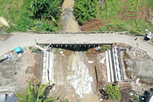 Dianggarkan Rp28 Miliar, Pembangunan Jembatan Palattae Tengah Berprogres