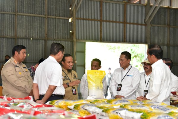 Tinjau Gudang Bulog, Presiden Jokowi: Beras Sulsel Banyak Diserap Provinsi Lain