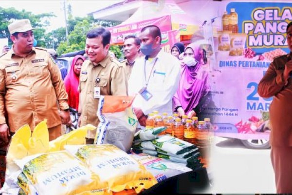 Bupati Maros Resmi Membuka Kegiatan Pasar Murah Jelang Memasuki Bulan Ramadhan 1444H