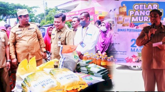 Bupati Maros Resmi Membuka Kegiatan Pasar Murah Jelang Memasuki Bulan Ramadhan 1444H