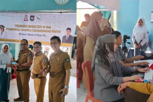 Disdukcapil Layani Perekaman KTP Elektronik Langsung untuk Siswa-Siswi SMKN 6 Makassar