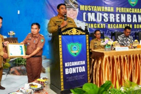 Pada Pelaksanaan Musrenbang di Kecamatan Bontoa, Bupati Maros Titikberatkan 3 Bidang Prioritas