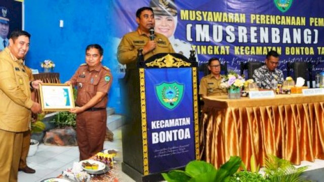 Pada Pelaksanaan Musrenbang di Kecamatan Bontoa, Bupati Maros Titikberatkan 3 Bidang Prioritas