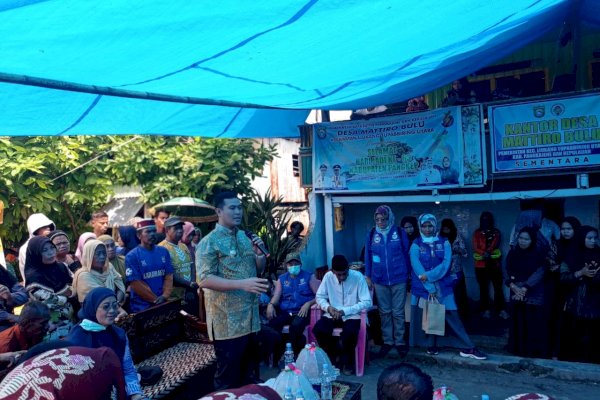 Bupati Pangkep Yusran ke Karanrang Motivasi Warga Minum Obat Cacing