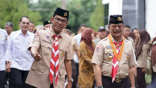 SYL Lantik Pj Bupati Setiawan Aswad Jadi Ketua Mabicab Pramuka Takalar