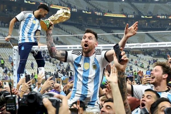 Lionel Messi Usai Cetak Gol pada Laga Argentina vs Panama di FIFA Matchday : Mari Nikmati Bintang Ketiga