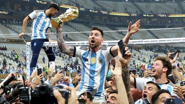 Lionel Messi Usai Cetak Gol pada Laga Argentina vs Panama di FIFA Matchday : Mari Nikmati Bintang Ketiga