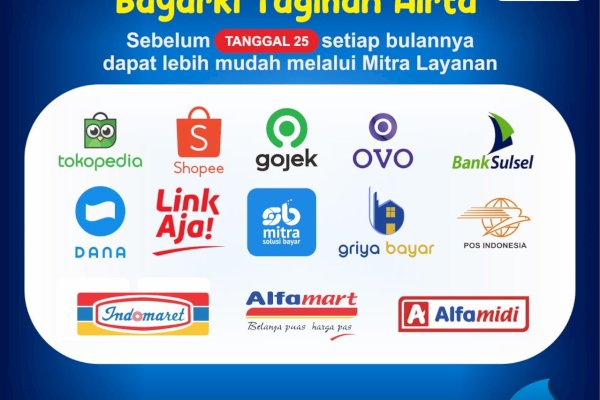 Bayar dan Cek Tagihan Air Perumda Tirta Mangkaluku Palopo Kini Bisa Online