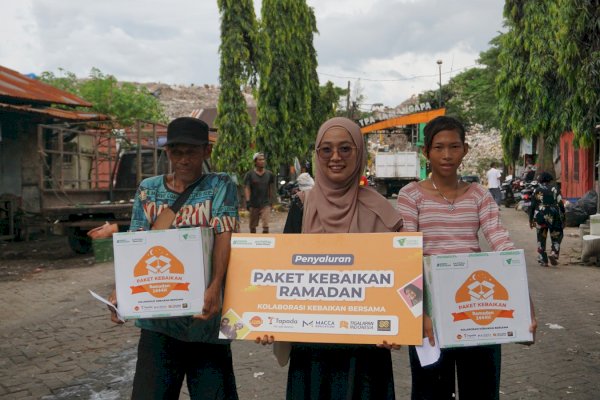 Kolaborasi Kebaikan Ramadan Bersama Dompet Dhuafa Sulsel, 5 UMKM TDA Makassar Salurkan Paket Sembako Di TPA Antang