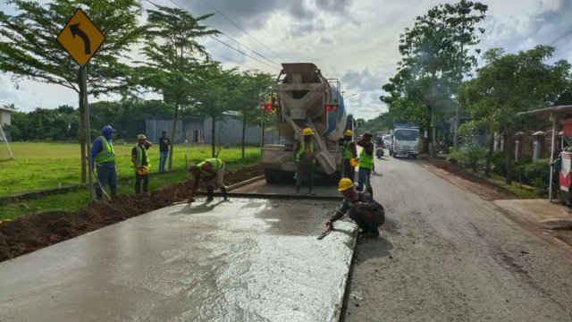 Ruas Burung-burung &#8211; Bili-bili Progres Tahap Rabat Beton, Dialokasikan Rp16 M