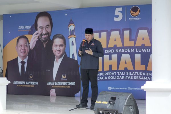 Halal Bihalal Pengurus-Kader NasDem Luwu, Arham Basmin: Kedepankan Politik Santun