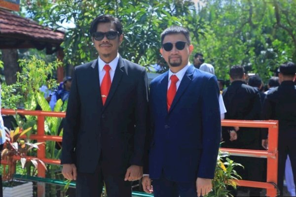 Kaban Bapenda Firman Pagarra Bereng Sekretarisnya Hadiri Peringatan Hari OTDA ke-XXVII