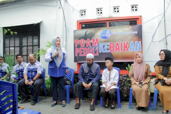 Safari Ramadan Berlanjut, Perumda Air Minum Kota Makassar Berkunjung dan Berbagi di Manggala