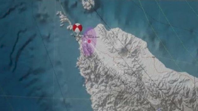 Gempa Magnitudo 5,8 Guncang Kota Sabang Aceh