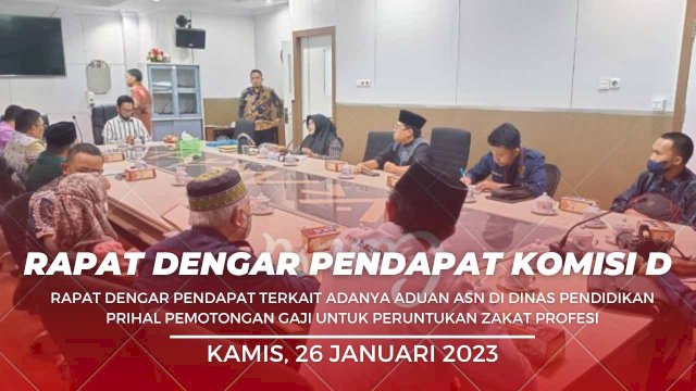 RDP DPRD Makassar dengan Disdik – BAZNAS