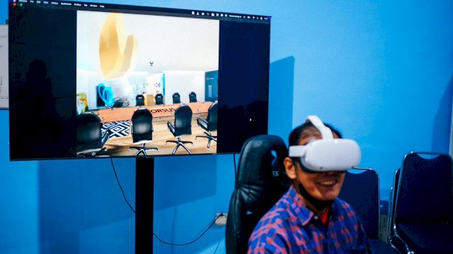 Diskominfo Mulai Uji Coba Meeting Lewat VR, Siap Wujudkan Makassar Kota Metaverse