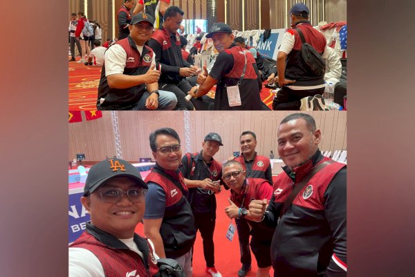 Total! Irfan Aghasar Semangati-Saksikan Langsung Atlet Timnas Anggar Indonesia Bertanding di SEA Games Kamboja