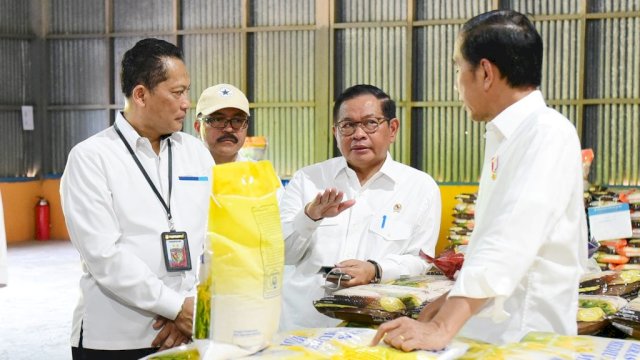 Presiden Jokowi Tinjau Gudang Bulog Batangase di Maros