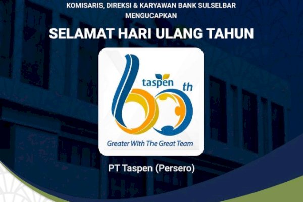 Bank Sulselbar: Selamat HUT PT.Taspen ke-60