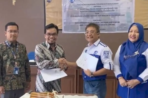 Permudah Masyarakat Bayar Rekening Air, PDAM Makassar Lakukan Penandatanganan Kerjasama dengan BTN Syariah
