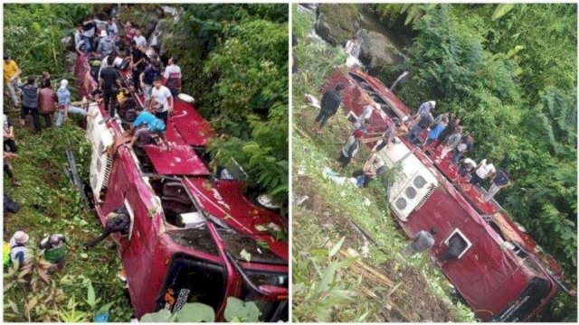 Bus Masuk Jurang di Guci Tegal, Polisi Selidiki Dugaan Anak Lepas Rem Tangan