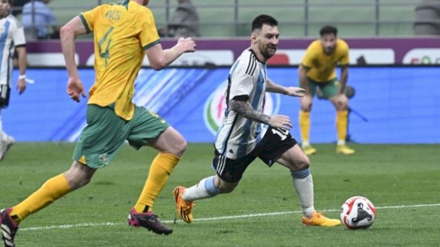 Messi Pecahkan Rekor Gol Tercepat saat Bantu Argentina Bungkam Australia
