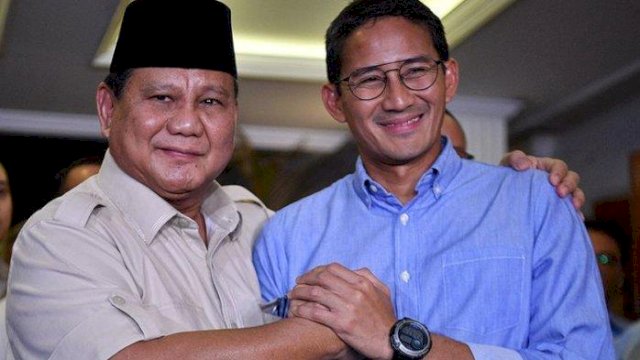 Prabowo Subianto dan Sandiaga Uno. (F-INT)