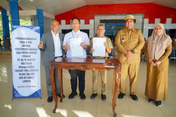 Pihak PT Bank BRI Tbk Jalin Kerjasama Layanan Perbankan Dengan Pemkab Maros