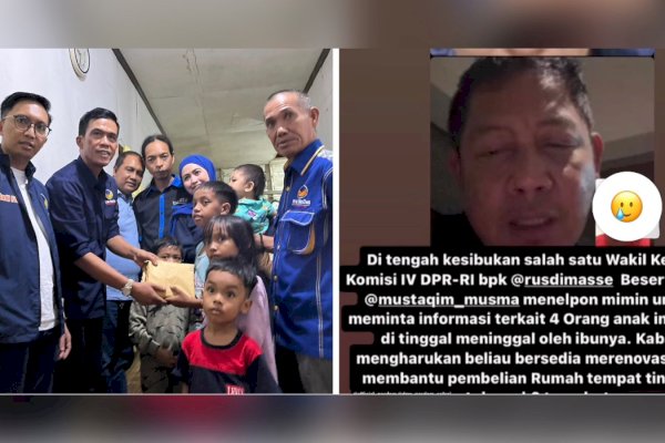 Politik Kemanusiaan, Rusdi Masse-NasDem Bone Bantu 4 Anak Yatim yang Viral untuk Sediakan Tempat Tinggal