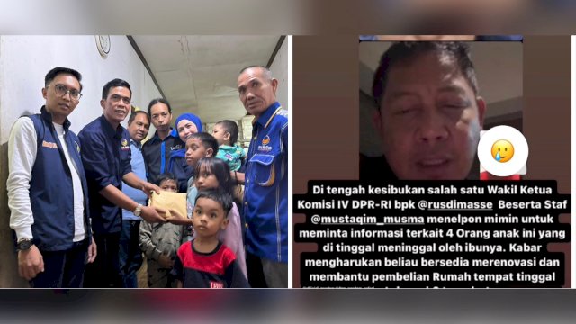 Rusdi Masse-NasDem Bone Bantu 4 Anak Yatim yang Viral untuk Sediakan Tempat Tinggal. 