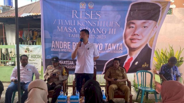 Legislator NasDem Andre Tanta Terima Keluhan Warga Soal Drainase saat Reses di Kelurahan Maricaya