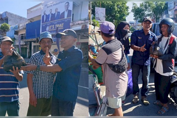 Bikin Geger, Bendahara NasDem Sulsel Muhammad Sadar Pagi-Pagi Sudah Datangi-Beri Sembako Masyarakat Parepare