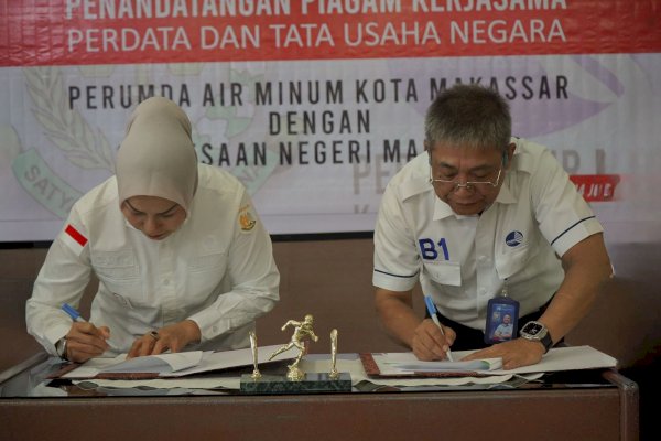 PDAM Makassar Perpanjang Kerja Sama dengan Kejari Makassar dalam Bidang Perdata dan Tata Usaha Negara
