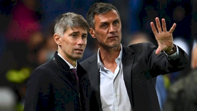  Ricky Massara dan Paolo Maldini. (F-INT)