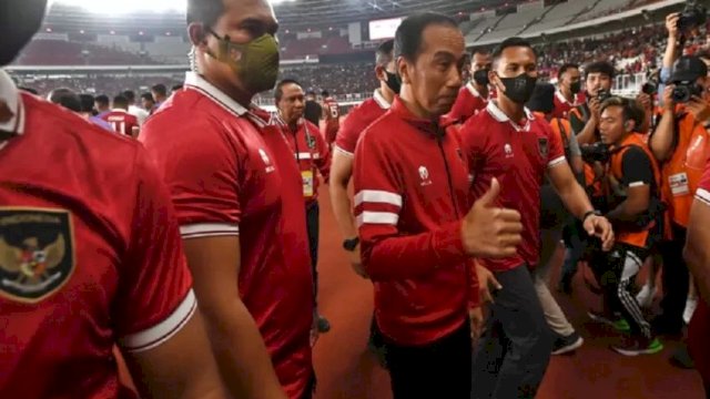 Jokowi Puji Timnas di Laga Lawan Argentina. (F-INT)