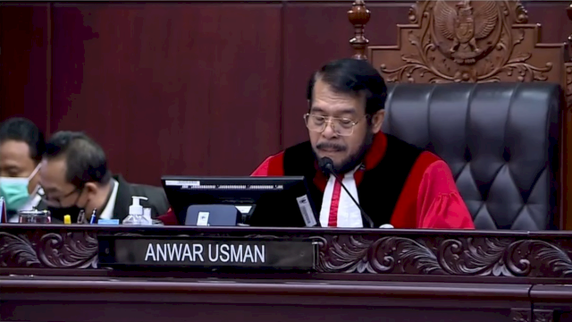 Ketua MK Anwar Usman. (F-INT)