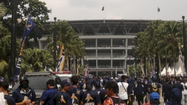 Situasi Apel Siaga Perubahan Partai NasDem di GBK.(F-INT)