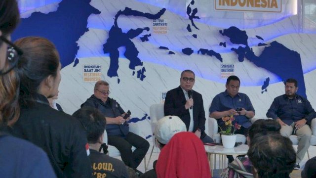 Konferensi Pers tentang Apel Siaga Perubahan Partai NasDem.(F-INT)