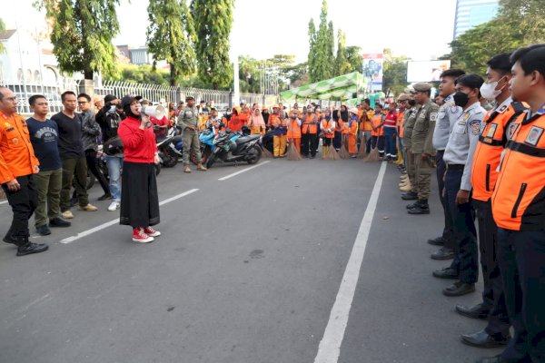 Persiapan Sambut APEKSI XVI, Wawali Makassar Fatmawati Rusdi Pimpin Giat Bersih
