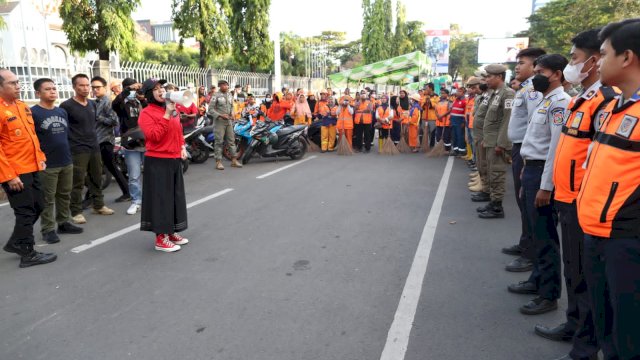 Persiapan Sambut APEKSI XVI, Wawali Makassar Fatmawati Rusdi Pimpin Giat Bersih