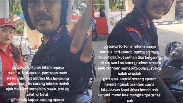 Viral Istri Brimob Kendarai Fortuner Serobot Antrean SPBU